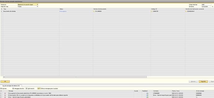 Error documento XML no cumple esquema