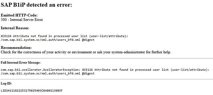 Error Sap IF